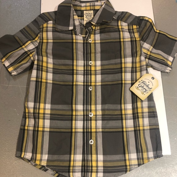 Faded Glory Grey Flannel shirt XS-XCH (4-5) - Picture 2 of 3